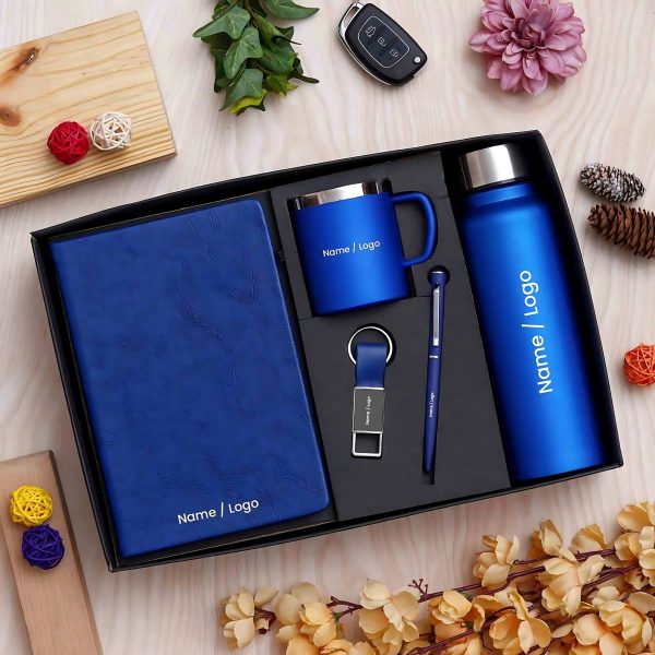 Blue Diary, Pen, Mug, Keychain